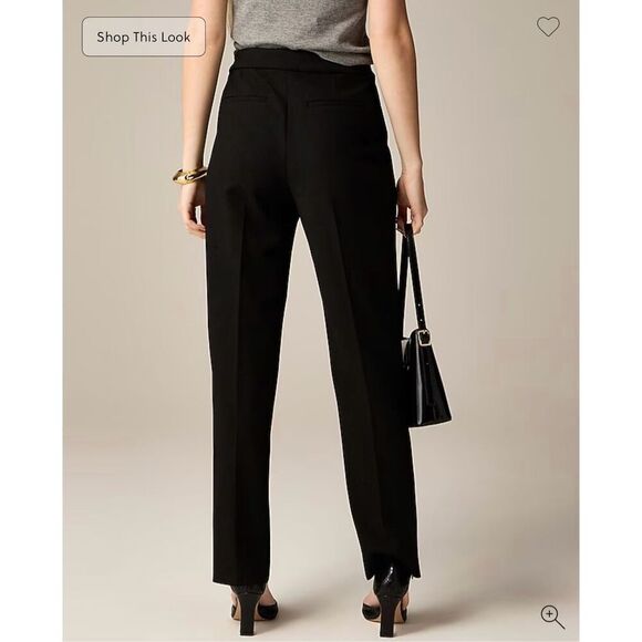 J. Crew Kate straight-leg pant in four-season stretch Black Size 2 NWT CC441 - Picture 3 of 10